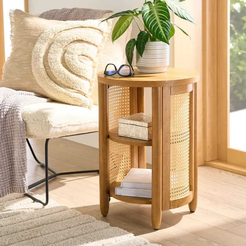  Handcrafted Rattan Side Table and Storage Unit - SS_NCV011 