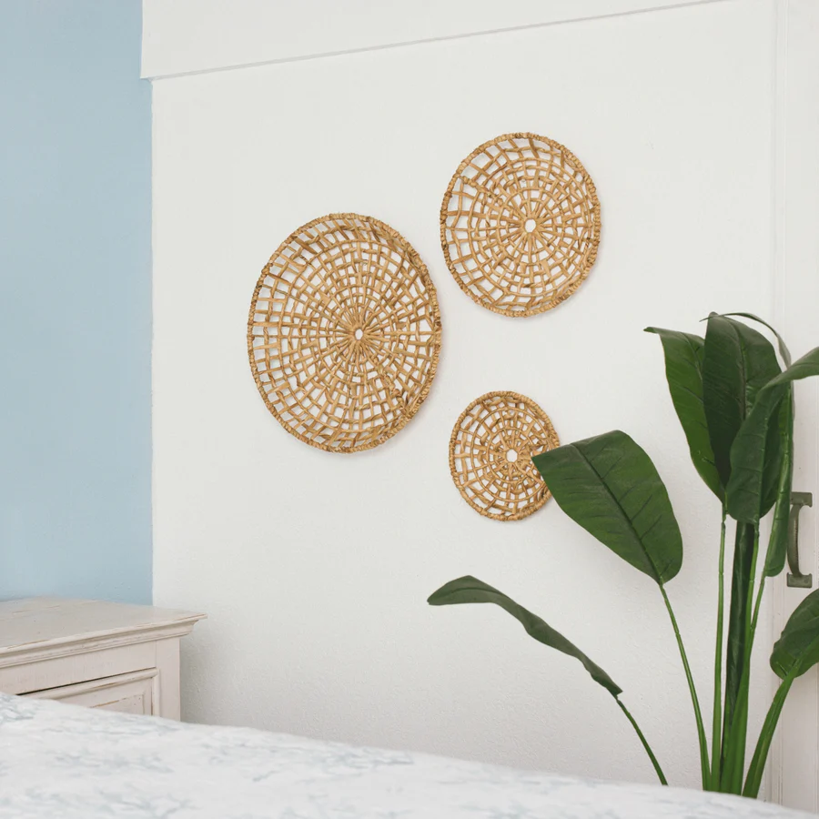  Handcrafted Woven Water Hyacinth Wall Decor Set - WD_NCV011 