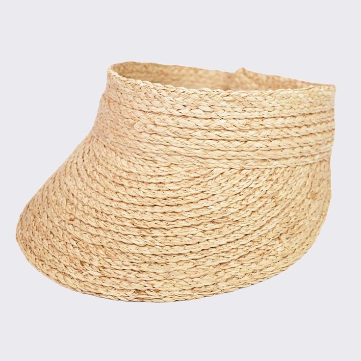  Handcrafted Natural Woven Sun Visor Hat - HAT_NCV009 