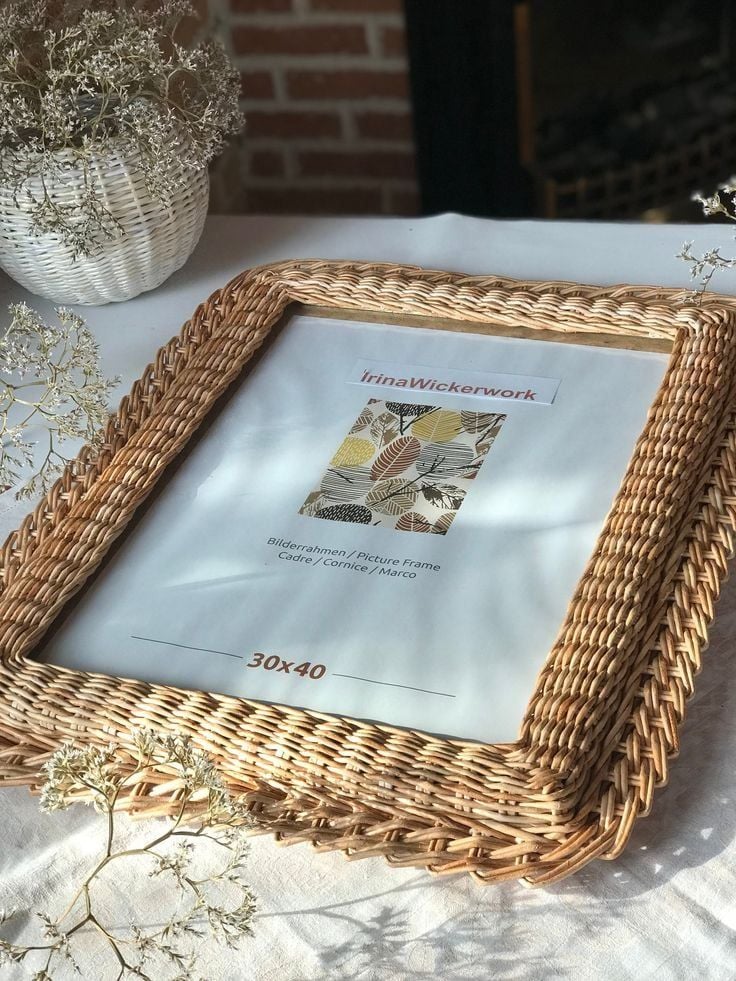  Handcrafted Natural Rattan Picture Frame - PF_NCV013 