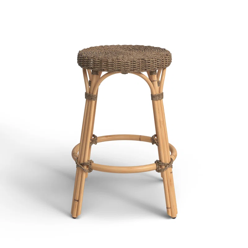  Handcrafted Seagrass and Rattan Stool - ST_NCV011 