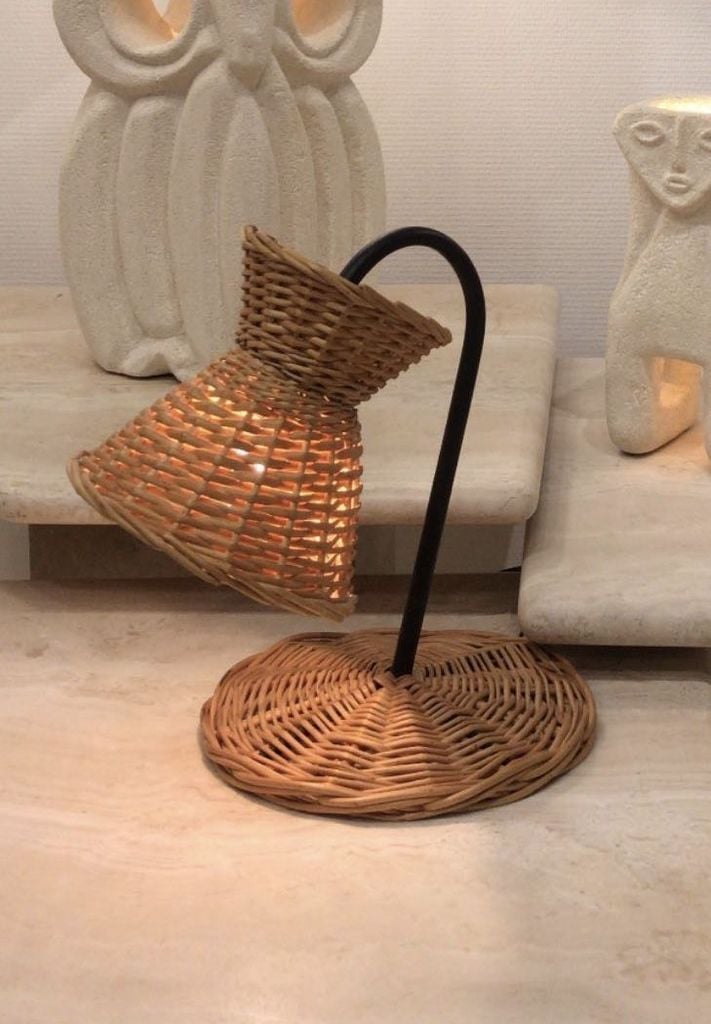  Handcrafted Rattan Table Lamp with Metal Stand - TL_NCV021 