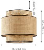  Hand-Woven Bamboo and Rattan Wall Lamp - WL_NCV019 