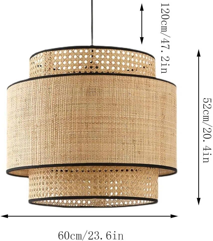  Hand-Woven Bamboo and Rattan Wall Lamp - WL_NCV019 