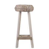  Handcrafted Water Hyacinth Bar Stool - ST_NCV014 