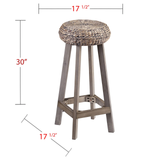  Handcrafted Water Hyacinth Bar Stool - ST_NCV014 