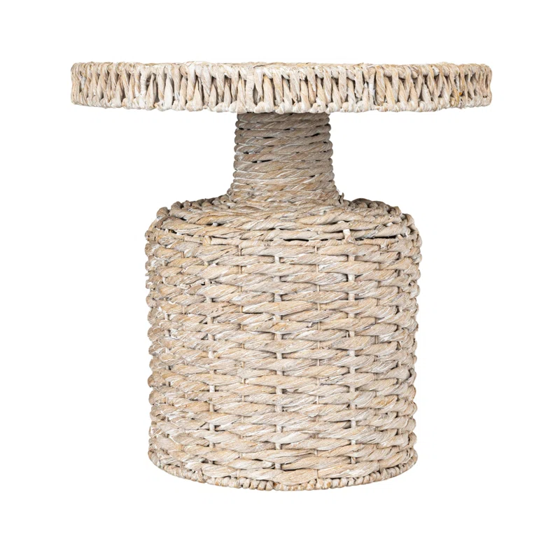  Handcrafted Water Hyacinth Side Table - ST_NCV015 