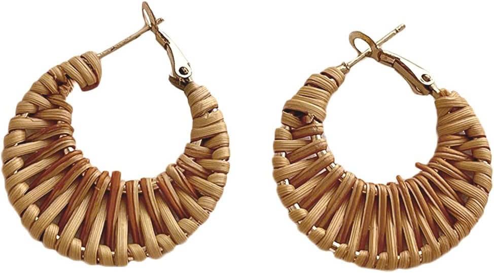  Handcrafted Natural Rattan Earrings - ER_NCV018 