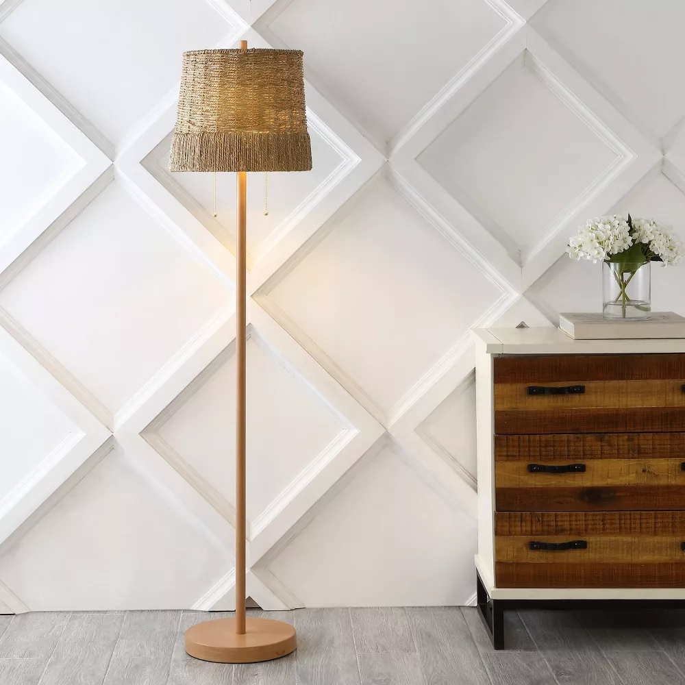  Handwoven Rattan Floor Lamp - FL_NCV011 