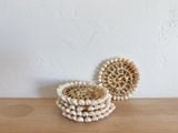  Handcrafted Seagrass Coasters with Seashell Trim - CO_NCV006 