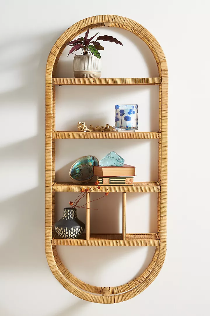 Arched Handcrafted Rattan Wall Shelving Unit - SS_NCV002 
