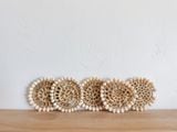  Handcrafted Seagrass Coasters with Seashell Trim - CO_NCV006 