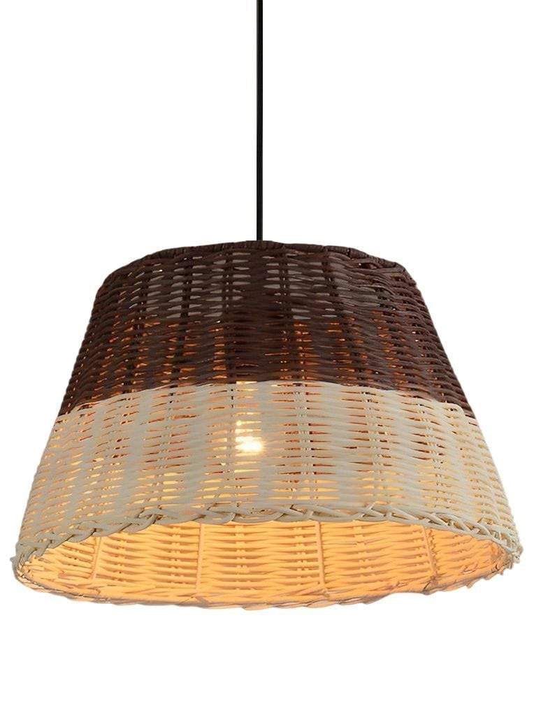  Two-Tone Handwoven Water Hyacinth Pendant Lamp - CL_NCV021 