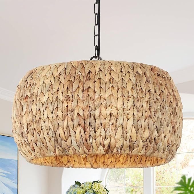  Handcrafted Water Hyacinth Ceiling Lamp - CL_NCV022 