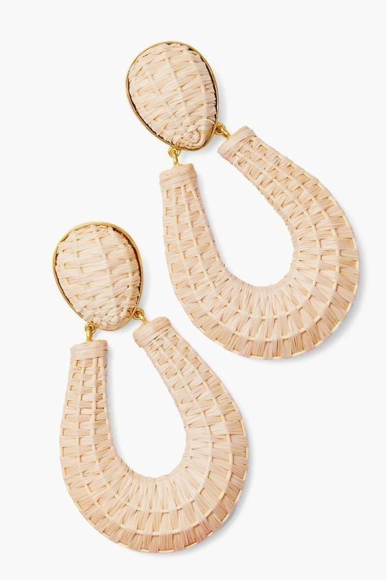  Handcrafted Natural Rattan Earrings - ER_NCV002 