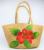  Handcrafted Handpainted Floral Seagrass Bag - BAG_NCV014 