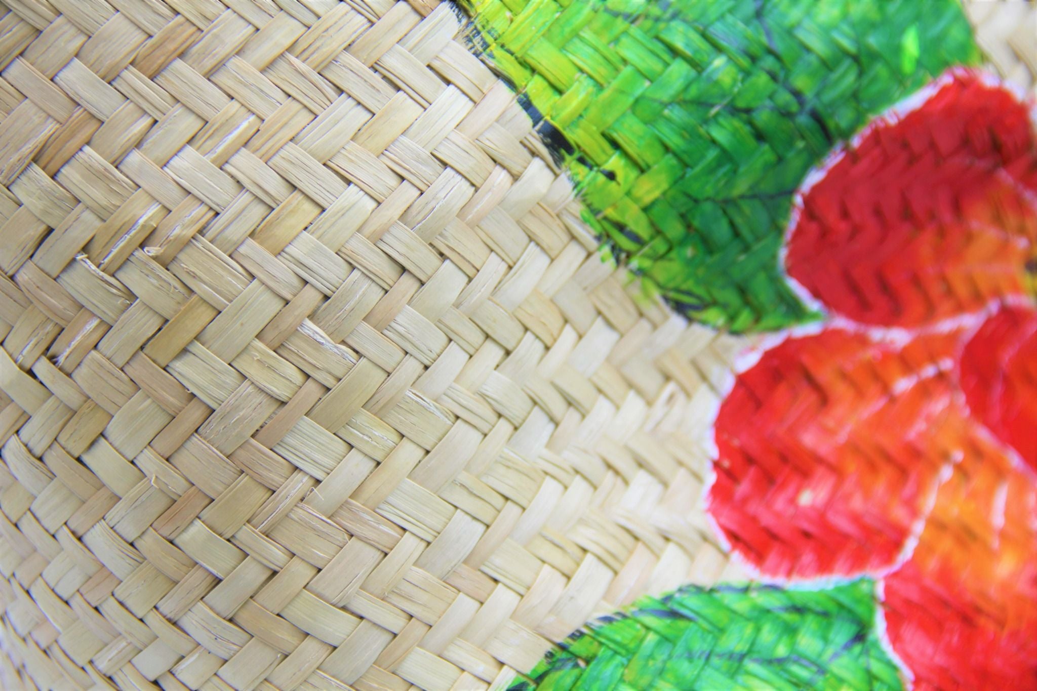  Handcrafted Handpainted Floral Seagrass Bag - BAG_NCV014 