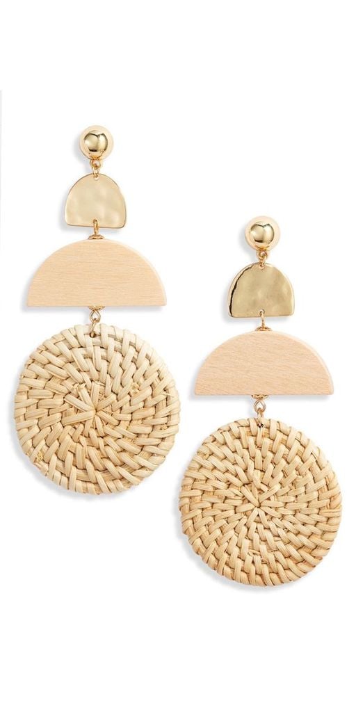  Handcrafted Natural Rattan Earrings - ER_NCV020 