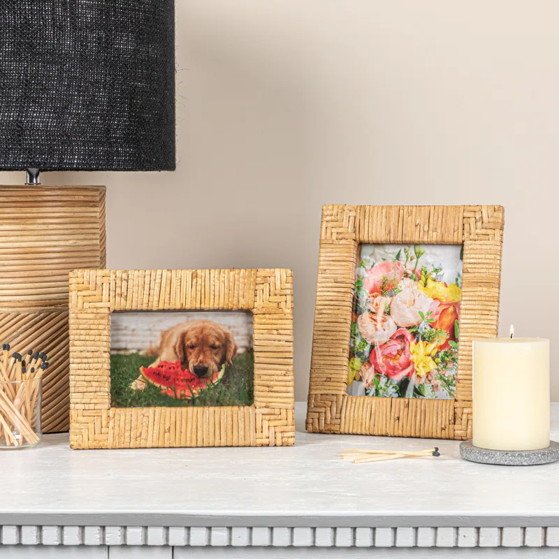  Handcrafted Natural Rattan Picture Frame - PF_NCV003 