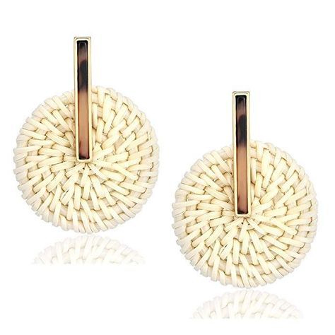  Handcrafted Natural Rattan Earrings - ER_NCV003 