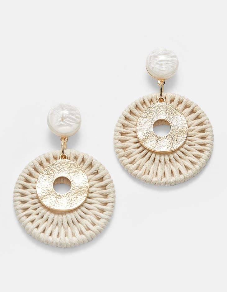  Handcrafted Natural Rattan Earrings - ER_NCV004 