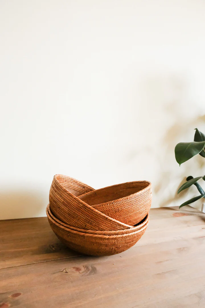  Handcrafted Natural Rattan Bowl - BO_NCV004 