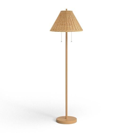  Handwoven Rattan Shade Floor Lamp - FL_NCV003 