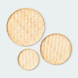  Handcrafted Woven Bamboo Wall Decor Set - WD_NCV005 