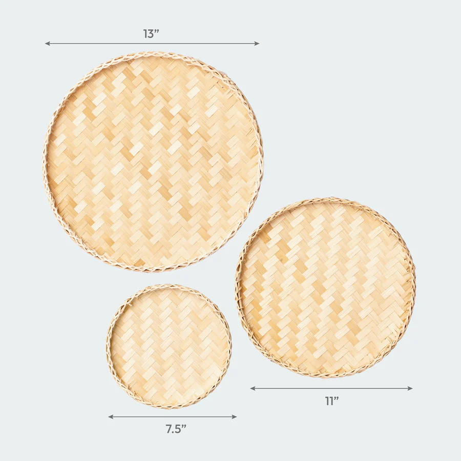  Handcrafted Woven Bamboo Wall Decor Set - WD_NCV005 