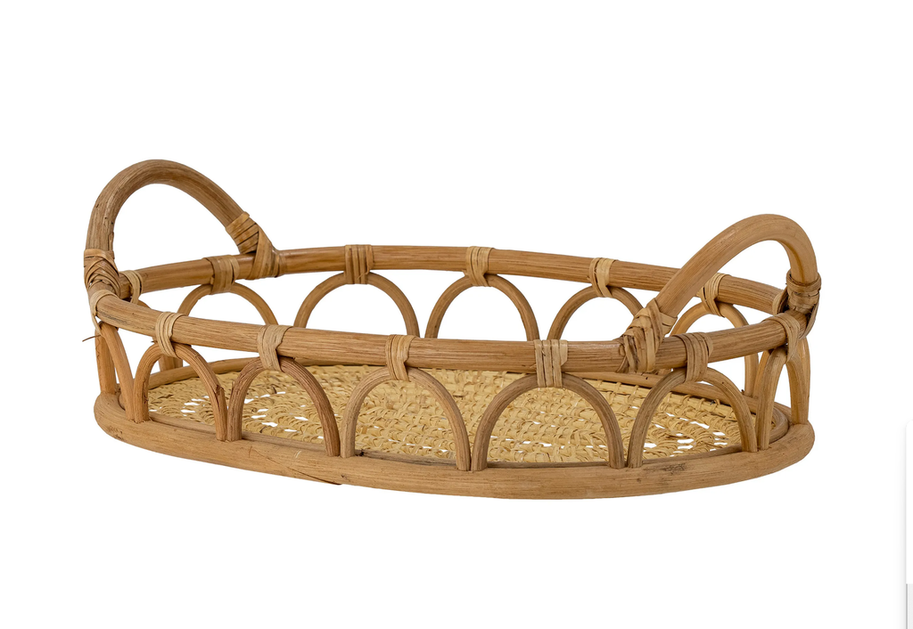  Hand-Woven Natural Bamboo Decorative Tray - TR_NCV018 