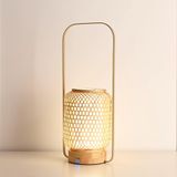  Handcrafted Bamboo and Wood Table Lamp - TL_NCV013 