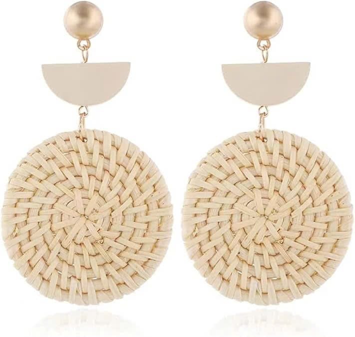  Handcrafted Natural Rattan Earrings - ER_NCV010 