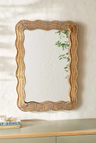  Handcrafted Wavy Rattan Wall Mirror - MR_NCV006 