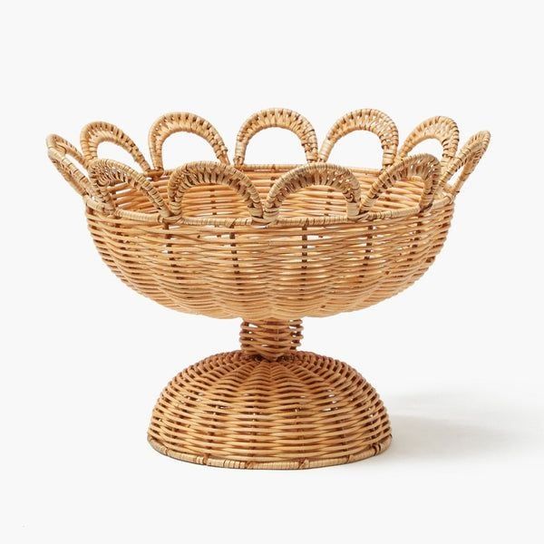  Hand-Woven Bamboo and Rattan Fruit Basket - BO_NCV013 