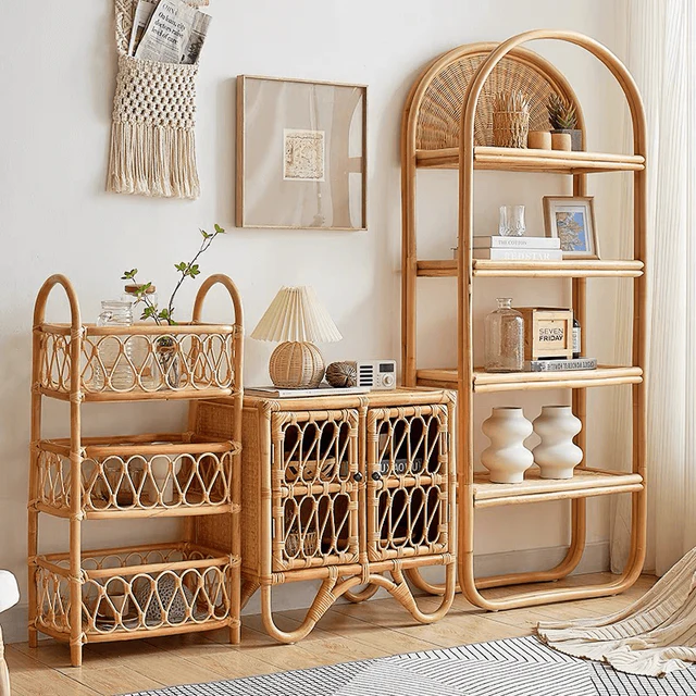  Handcrafted Rattan Shelving and Storage Unit - SS_NCV006 