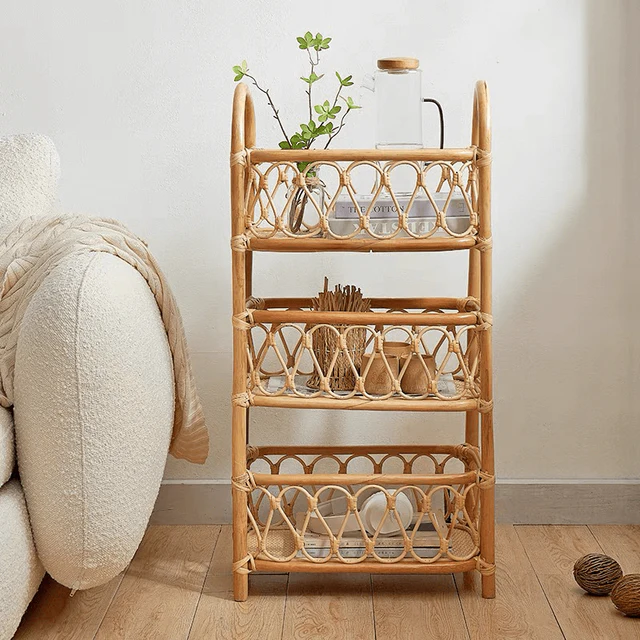  Handcrafted Natural Rattan Shelving and Storage Unit - SS_NCV006 