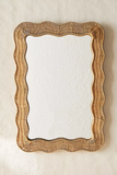  Handcrafted Wavy Rattan Wall Mirror - MR_NCV006 