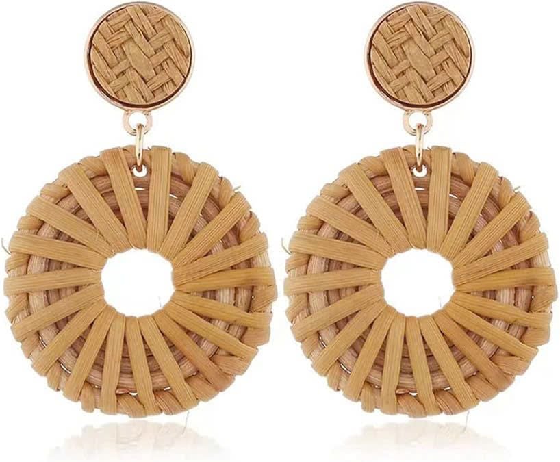  Handcrafted Natural Rattan Earrings - ER_NCV007 