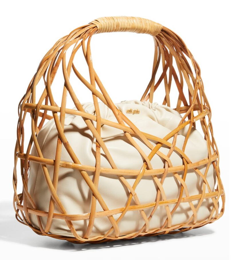  Natural Rattan Geometric Women's Handbag - BAG_NCV020 