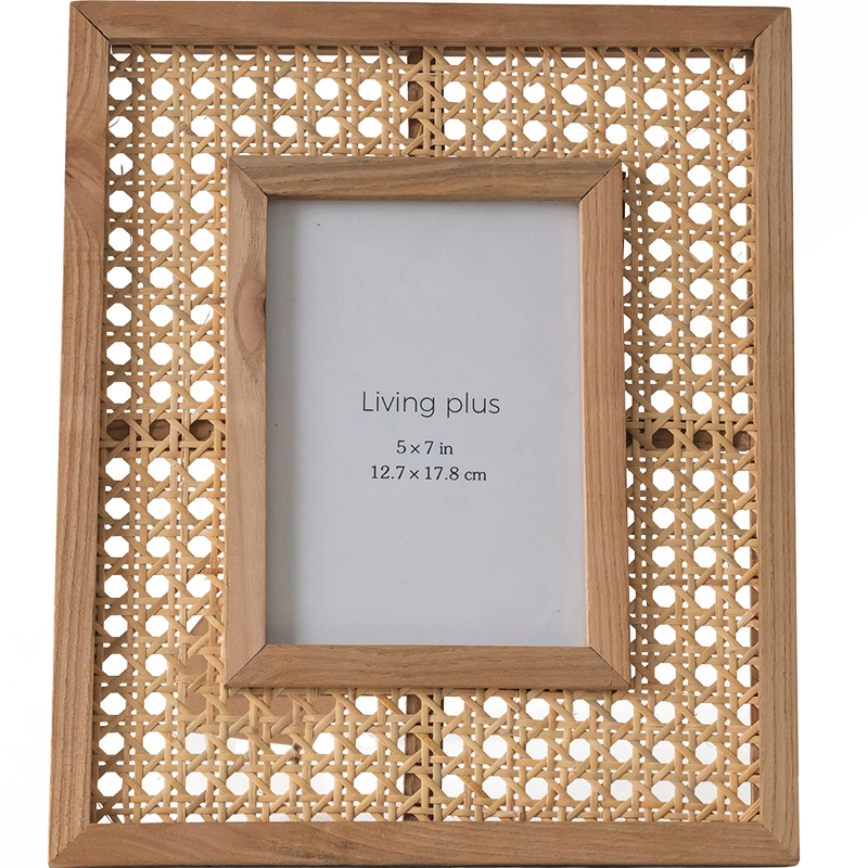  Handcrafted Rattan and Wood Picture Frame - PF_NCV007 