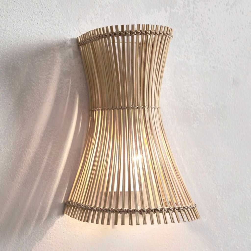  Natural Hand-Woven Bamboo and Rattan Wall Lamp - WL_NCV018 