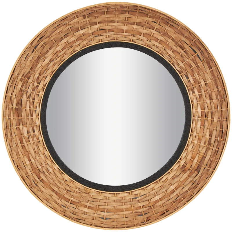  Handcrafted Round Woven Rattan Mirror - MR_NCV009 