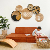  Handcrafted Round Seagrass Wall Decor Set - WD_NCV009 