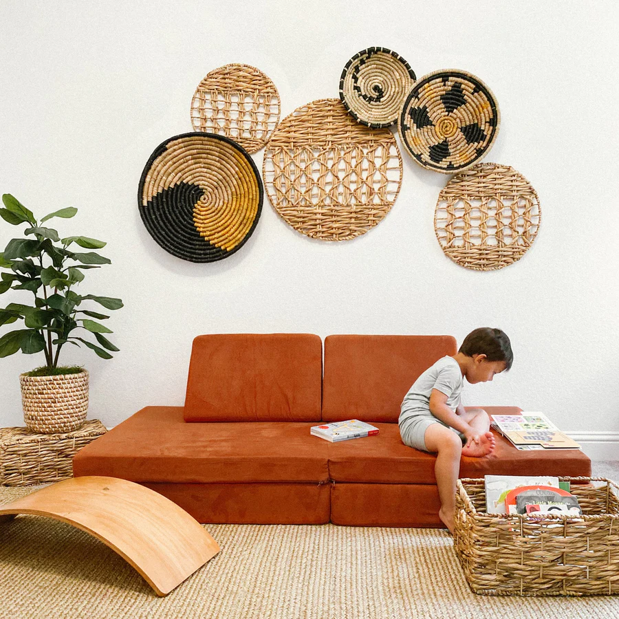  Handcrafted Round Seagrass Wall Decor Set - WD_NCV009 