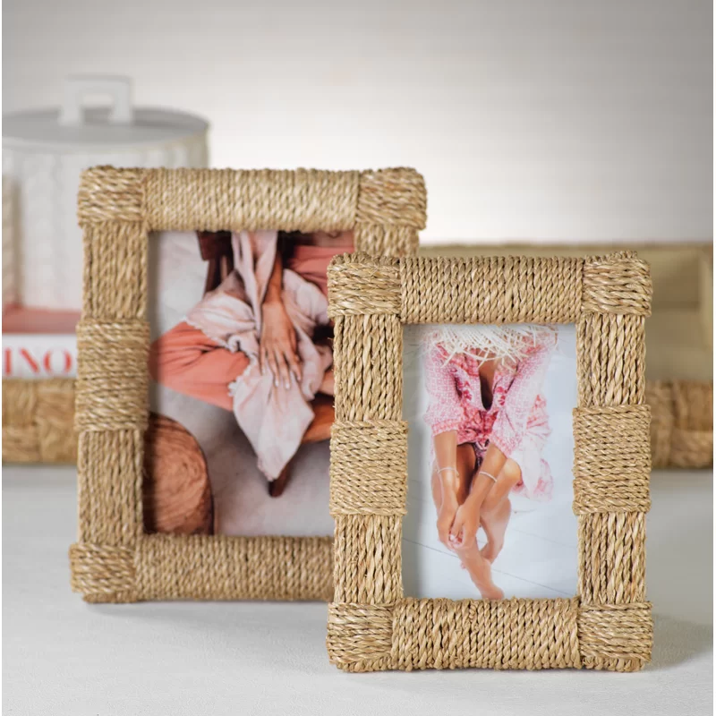  Handcrafted Natural Seagrass Picture Frame - PF_NCV009 