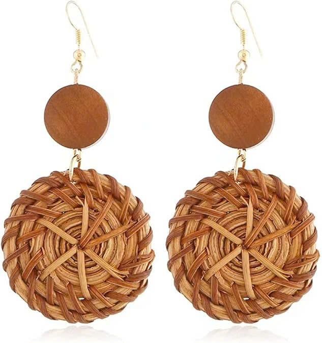 Handcrafted Natural Rattan Earrings - ER_NCV009 