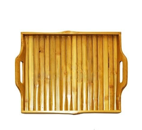  Handcrafted Natural Bamboo Serving and Storage Tray - TR_NCV007 