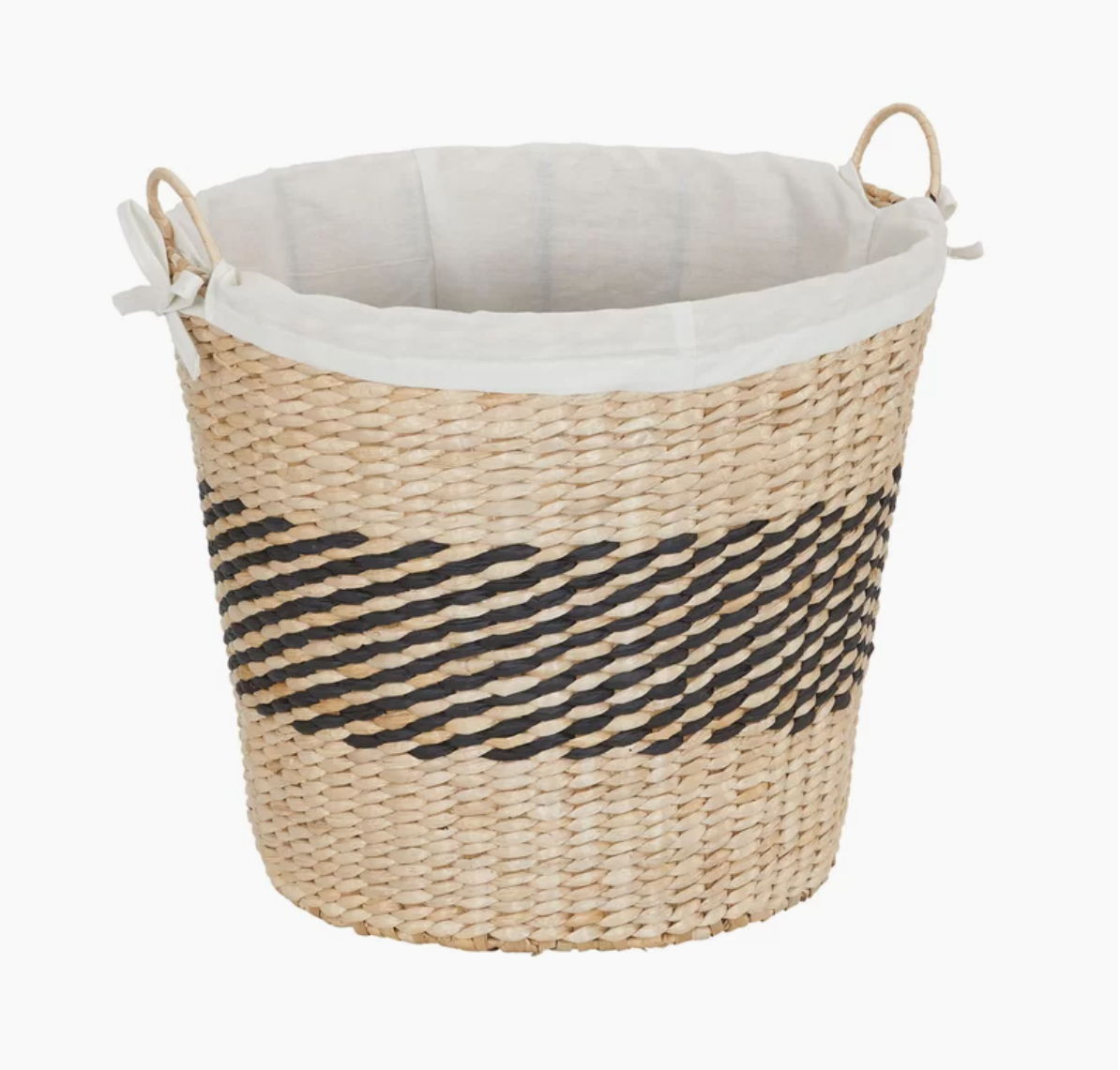  Natural Wicker Storage Basket with Fabric Liner - BA_NCV035 
