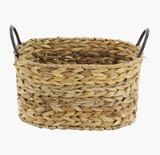  Natural Woven Seagrass Storage Basket Set with Iron Handles - BAG_NCV051 