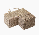  14-Inch Wicker Seagrass Staircase Basket with Handles - BA_NCV044 
